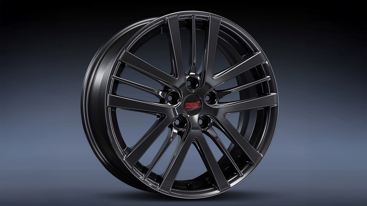 スバル純正部品 STI アルミホイールセット 18インチ 7J ブラック 